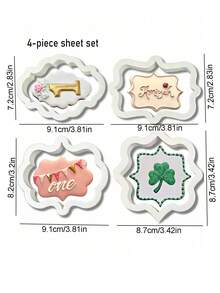 4pcs Peony Cutting Mold Simulation Baking Equipment Creative Plastic Biscuit Mold Material - White - View 8