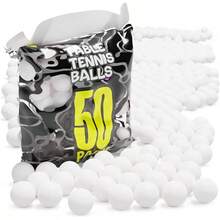 Pong Balls White 15 Or 50 Pack, Professional ABS Table Tennis Ball 1 40mm Official Size + Weight, Training & Practice - Durable High Performance