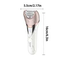 Kemei KM-7115 6-In-1 Multifunctional Electric Hair Removal Device | IPX6 Waterproof Hair Removal Equipment, With Facial Cleansing, Eyelash Trimming, Massage, And Exfoliation Functions | Wireless Portable Travel Set, Halloween, Christmas Gift
