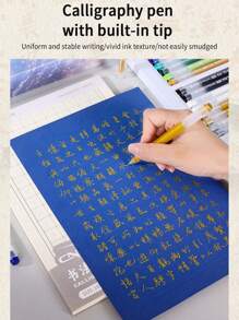 1 Set de Kit de práctica de caligrafía, incluye bolígrafos de punta fina, bolígrafos de colores, bolígrafos de dibujo para caligrafía, pintura, diario, vuelta al colegio, útiles escolares