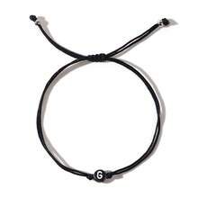 1 Pc Minimalist Black Cord Bracelet With Letter – Jewelry For Daily Wear
