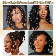 50 件空心辫子发圈女士长发饰品套装，辫子袖装饰珠宝，返校、旅行度假必备品，女士发饰