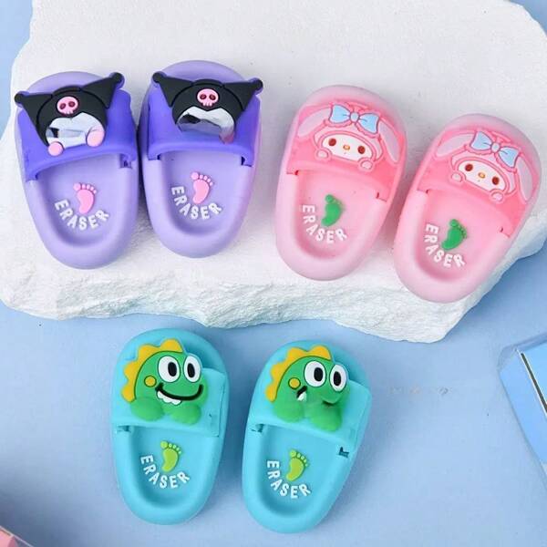 Sanrio 1pc/2pcs New Creative Sanrio Character Design Erasers, Clean Smudge-Free Erasers For Students School Supplies,Back To School