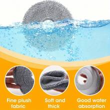 8pcs Microfiber Mop Pads For Dream L10s Ultra/L10 Ultra/L20 Ultra/L10s Pro Ultra Heat & Xiao Mi X10+ Robot Vacuum, Washable Cloth Floor Attachment, Thick Wet Wipes, Reusable Mop Pads