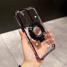 Funda de teléfono universal magnética de 4 esquinas con soporte giratorio anti-caída compatible con Apple, Redmi, Poco, Infinix