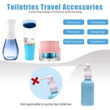 OT-NVWOZR 12 Stück Auslaufsichere Hüllen für Reisebehälter, Reise-Flaschenhüllen aus Silikon, Elastische Hüllen zum Auslaufenschutz, Wiederverwendbare Toilettenartikel für Shampoo, Duschgel (Mehrfarbig, Toilettenartikel)