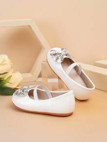 1 Pair New Baby Girl Shoes, Soft & Comfortable, Cute Bow Decor, Versatile Daily & Outdoor Wear, Suitable For All Seasons - White - View 5