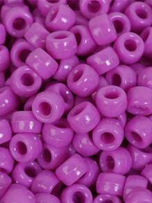 100pcs/Pack Cute Multicolor Messy Braid Beads For Girls, Hip-Hop Streetwear Style, Suitable For Graduation Ceremony