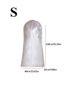 1 件透明婚纱罩，衣柜防水防尘服装袋，便携式家庭和旅行收纳袋，学校用品学校用品宿舍必需品衣服整理器衣柜整理和存储卧室