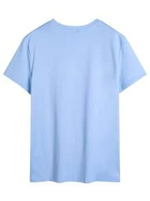 Men's Slogan Printed Round Neck Short Sleeve Casual T-Shirt, Summer
