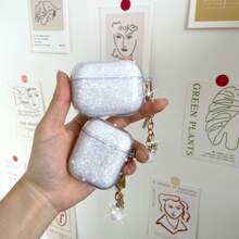 Sequins Transparent Silicone Earphone Protective Case Compatible With Apple 3rd/4th Gen, TPU Anti-Drop