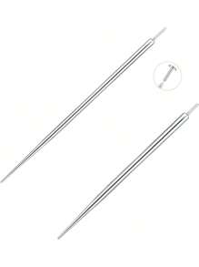 Conjunto de 4 peças de piercings cônicos 16G 18G 14G de aço inoxidável, ferramentas de troca de piercing para joias sem rosca e rosqueadas, pinos cônicos para nariz, lábio, orelha, tragus e kit de alongamento de piercings