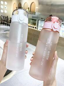 1 bouteille d'eau de grande capacité et légère, bouteille d'eau de sport, à la mode et simple pour l'extérieur, le sport et l'escalade (options transparentes et givrées disponibles) - Givré - Voir 6