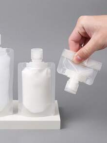 10pcs Travel Refillable Bags For Shampoo, Conditioner, Lotion, Portable Toiletry Containers, Transparent - Clear - View 4