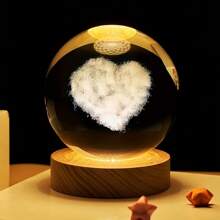 20 Models Of Crystal Ball Night Lights - Various 3D Crystal Ball Night Lights, Dolphin, Cloud, Saturn Series, Unicorn, Elephant, Axolotl, Milky Way, Underwater World, Animals, Universe Series, Bedside Night Light, Perfect Gift