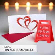 Mini Sign Valentine's Decoration Anniversary Present - Romantic I Love You Sign - Fun Boyfriend - Cute Birthday, Christmas, Wedding Gift For Girlfriend, Wife, Fiancee - Fell for You (Yellow) - View 4