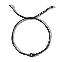 1 Pc Minimalist Black Cord Bracelet With Letter – Jewelry For Daily Wear