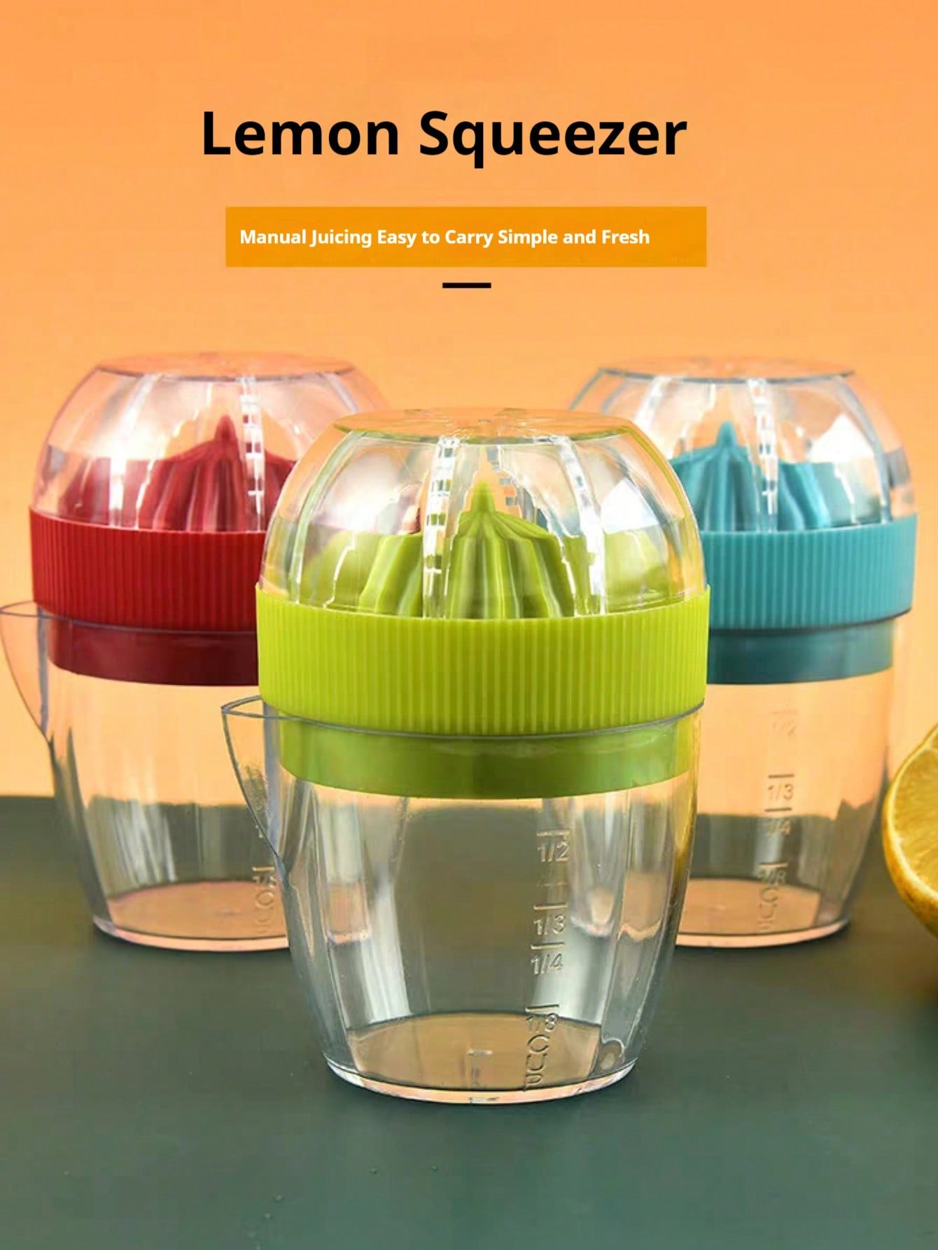 عصارة ليمون يدوية، أدوات مطبخ بلاستيكية، عصارة برت...