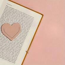 Creative Heart-Shaped Faux Bookmark Various Colors Student Literature Love Bookmark Reading Literature Lover Gift Page Separator Double-Sided Clip For Diaries And Books