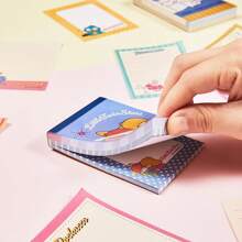Sanrio 12 tipos de papel adhesivo con notas de libros de señal de orina de dibujos animados japoneses retro, con chicas lindas de dibujos animados, material de libreta, para la temporada de regreso a clases