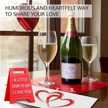 Mini Sign Valentine's Decoration Anniversary Present - Romantic I Love You Sign - Fun Boyfriend - Cute Birthday, Christmas, Wedding Gift For Girlfriend, Wife, Fiancee - Fell for You (Yellow) - View 5