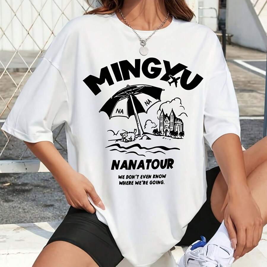 Nana Tour T-, NanaTour With , Right Here World Tour , Members , Kpop220G Pure Cotton T-Shirt - Perfect For Relaxing Weekend Time, Picnics, And Family Gatherings, An I Gift For Parents And Relatstops For Wo, Clothes Wo,Vintage,Vintage Clothes Wo,Cotton,Summer Clothes Wo,Summer Tops Wo, Mujer, For Wo,Cute,Goth,Inawly,Red White And Blue,Camia,Ry,Ing,Graphics Woman T Shirts,Retro,Embroidered,Casual,Tops,Graphic S,Graphic S Wo,Musera,Beach,S - White - View 1