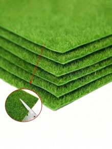 1/3/5 pièces de carrés d'herbe artificielle verte vive, décoration DIY, texture réaliste, effet de feuillage détaillé, idéal pour les projets DIY, parfait pour les cadeaux d'anniversaire et les accessoires de vacances, miniatures de jardin de fées, ornements de Noël et de Pâques