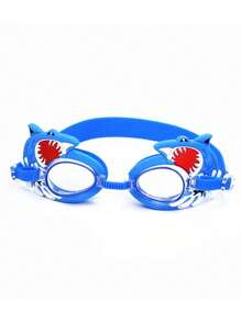 1pc Kids Cute Unicorn Swimming Goggles, Rainbow Horse And Little Shark Waterproof Swim Goggles, Protective Eyewear