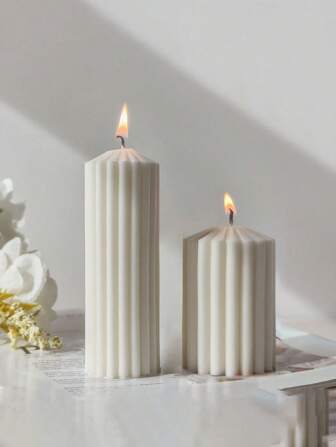 1 pieza Vela de cera de abeja y cera de soja, diseño de columna rayada de una mecha, aromaterapia sin humo, larga duración para decoración del hogar, incienso, dormitorio, regalo DIY para mujeres, adecuado para todas las ocasiones