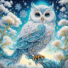 Charming DIY 5D Diamond Painting Kit With Owls On Tree Branches - Unique Shaped Resin & Acrylic Diamonds, Frameless Mosaic Craft, Vibrant Colors, Suitable For Home & Office Decor, Ideal Gift For Holidays & Parties, Diamond Art Set