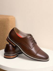 Men's Classic Business Style Modern Oxfords Father's Day Gifts - Cà phê nâu - Xem 4