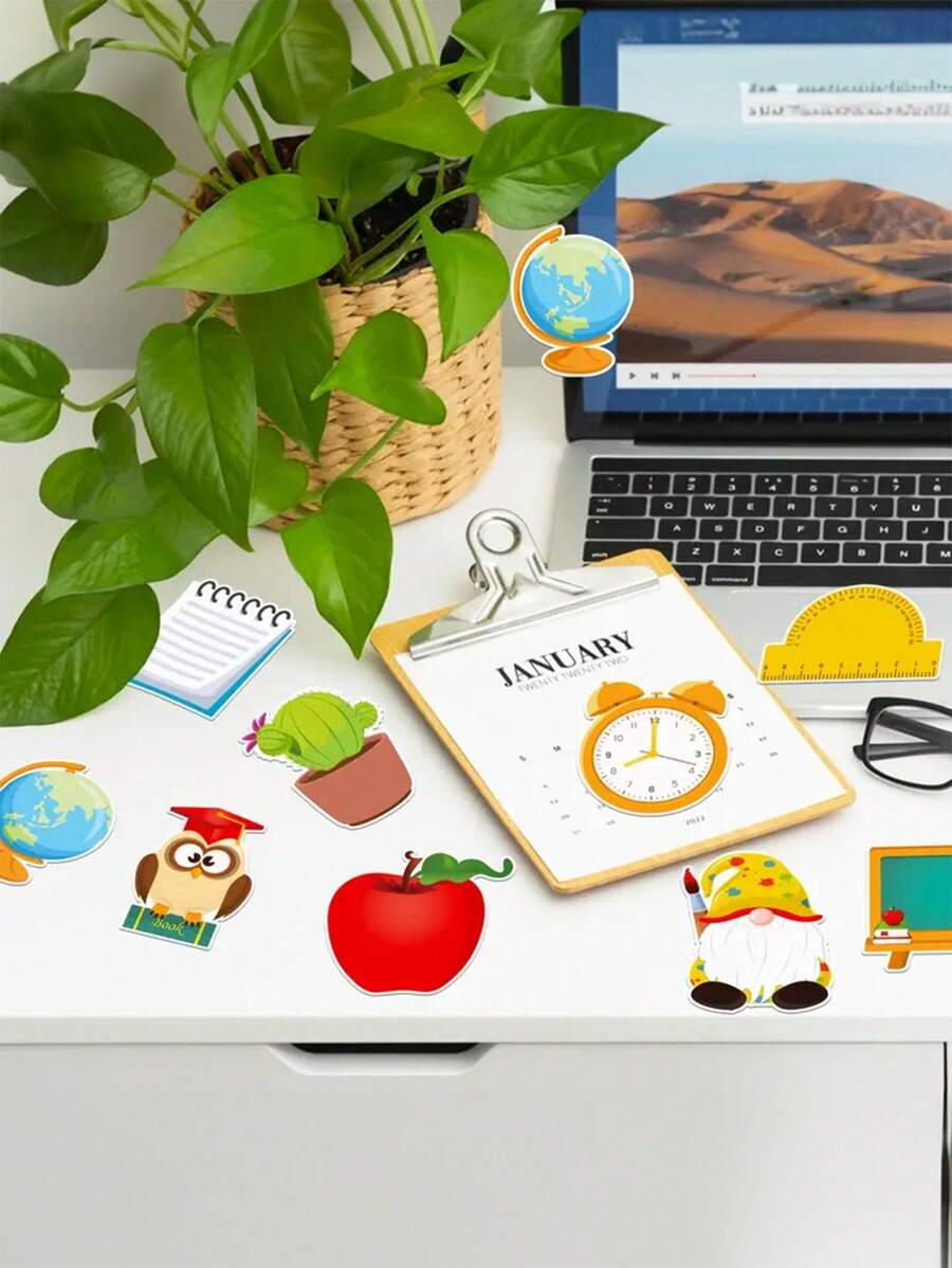 3 Peças Notas Adesivas de Volta às Aulas - Blocos de Notas Autoadesivos Vibrantes com Designs de Ônibus Escolar, Relógio, Livros, etc. - Ideal para Decoração de Sala de Aula e Presentes de Festa de Aniversário, Suprimentos Escolares Fofos (Estilos Variados) Suprimentos Escolares Volta às Aulas Itens Essenciais Escolares Coisas da Escola
