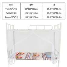 Mosquitera de tamaño completo, Red de 4 esquinas, poste de cama, dosel, tamaño, blanco WAWJ - 90x190x150cm - Ver 7