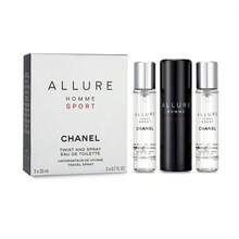 CHANEL Allure Homme Sport Eau De Toilette Travel Spray (With Two Refills) 3x20ml/0.7oz - 花卉印花 - 查看 1