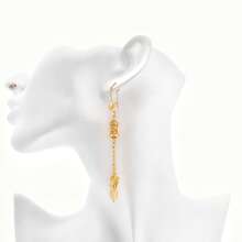 5 件 18K 镀金铜花蕾和水果形防水耐用首饰套装，包括长项链和耳环，优雅休闲度假风格，适合婚礼、派对、日常穿着，送给女士的礼物