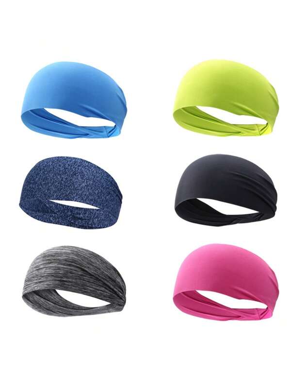 1pc Ultra-Thin Sports Headscarf In European & American Style, Quick-Drying Headband For Men & Women Running, Yoga, Outdoor Basketball, Sweat-Absorbing, Solid Color Casual Polyester Hair Accessories