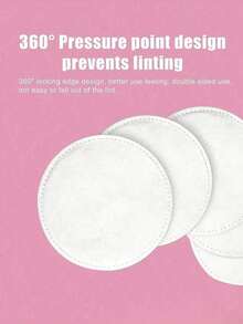 100/200pcs Round Cotton Pads, Double-Sided, Low Allergenicity, Suitable For Face And Eye Makeup Removal And Cleansing - Multicolor - View 2