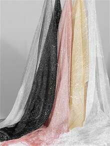 1pc Women Silver Shawl, Suitable For Evening Dresses, Wedding, Party Fall Clothes For Women - Multicolor - View 11