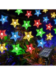 1 Set 100 LED Solar Powered Fairy Lights With 600mAh Rechargeable Battery, Metal & Plastic, Suitable For Wedding, Birthday, Anniversary, Graduation Ceremony Decoration, Mother's Day, Camping, Thanksgiving, Valentine's Day & Multi-Purpose Holiday Lighting