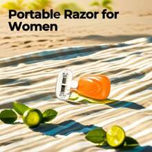 Rasoir lisse pour femmes 5 lames avec gel de rasage 360°, kit de rasage extra lisse de voyage, mini manche + recharge
