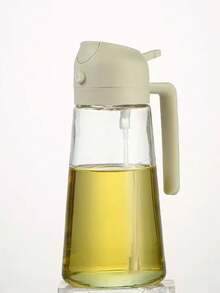 16oz Oil Spray Pot, Automatic Opening And Closing Oil Bottle, Oil Sprayer, Kitchen Oil Sprayer, Glass Oil Sprayer Mister, Gravity Oil Bottle, Leak-Proof Olive Oil Storage Bottle, Vinegar Dispenser, For Cooking, Baking, Salad, Grilling, Kitchen Gadget