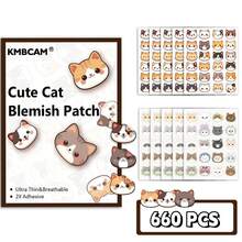880 Pcs Cute Cat Shaped Pimple Patches, Facial Cover - Fragrance-Free, Paraben-Unisex Adult, All Skin Types Compatible, No Fragrance, No Alcohol, No Components Included - Multicolor - View 14