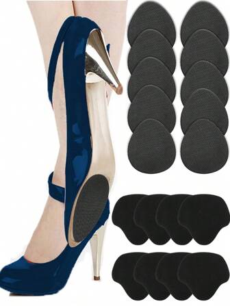 4/2PCS Shoe Heel Non-Slip Pads+Shoe Grips On Bottom Of Shoes,Anti Slip Shoe Grips,Non Slip Shoe Pads,Non Slip Pads For Shoes, Shoe Gummies For Heels Fit For Most Types Of Shoes,Suitable For Travel, Sports, Rainy Days, Iadies, And The Elderly