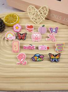 Set de 15 piezas con diseños de tortuga marina y árbol de coco para accesorios de sandalias DIY y decoración de teléfono, adecuado para playa, vacaciones, cumpleaños, regalo