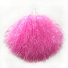 1pc Plastic Cheerleader Pom Pom With Handle, Team Spirit Cheer Flower Ball For Party, Dance, Cheering Performances