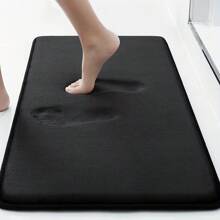 1pc Coral Fleece Bath Rug Non Slip Back Machine Washable Low Pile Flat Woven Oblong Shape Soft Comfort Bathroom Mat With Excellent Absorbency Suitable For Family Living Room Kitchen Bedroom Farmhouse Kitchen Spring Summer Autumn Winter Mat Father's Day Mother's Day Gift Halloween Christmas