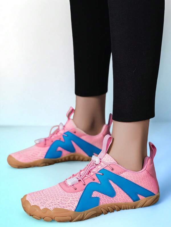 Zapatos de agua para mujer de estilo colorblock de moda, chanclas planas unisex adecuadas para que las parejas las usen, ideales para la playa, senderismo, gimnasio, yoga