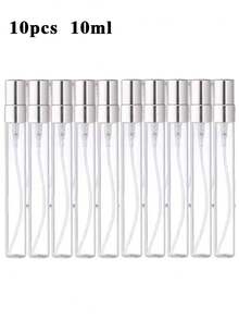 50 件套夏季旅行便携式电镀金喷雾香水分装瓶，5ml/10ml/3ml/2ml 容量香水样品瓶，细雾化妆品瓶，保湿喷雾瓶，香水分配工具，DIY 香水容器，送给家人和朋友的生日礼物，节日礼物便携且适合飞机 - 彩色 - 查看 34