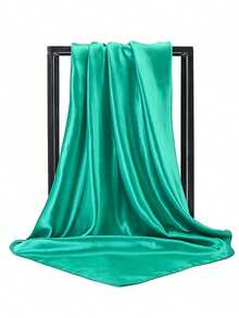 1件装女士纯色缎面大方巾/头巾,头巾配饰,光滑柔软的缎面披肩/围巾,经典百搭设计,适合日常佩戴,也可作为连衣裙围巾。 - A - 查看 19