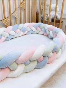 1 件 1 个月/2 个月/3 个月婴儿床保险杠、4 股编织婴儿床内衬、打结长条婴儿床护栏、婴儿房防撞垫、婴儿床床上用品、摇篮保护装置、新生儿日托婴儿床保险杠、男孩和女孩婴儿房装饰